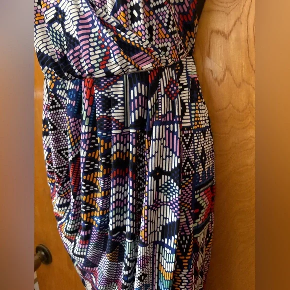 Mara Hoffman Multicolor Geometric print asymmetric Midi Dress XS Mara Hoffman Multicolor Geometric print asymmetric Midi Dress XS